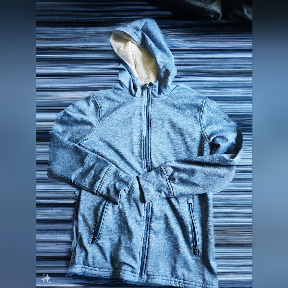 All In Motion Boys zip front hoodie sz LG 12/14